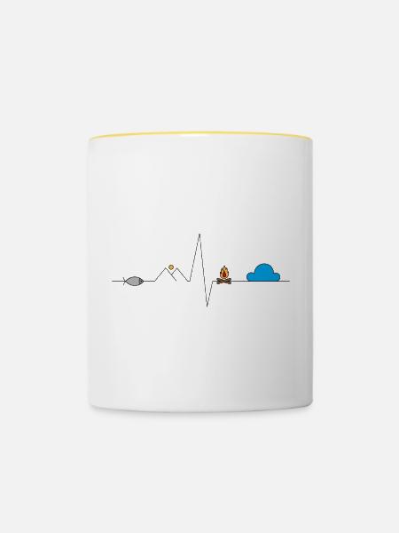 Adventure - Tasse zweifarbig - Weiß/Gelb
