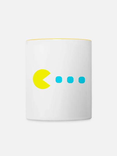 Retro Game - Tasse zweifarbig - Weiß/Gelb