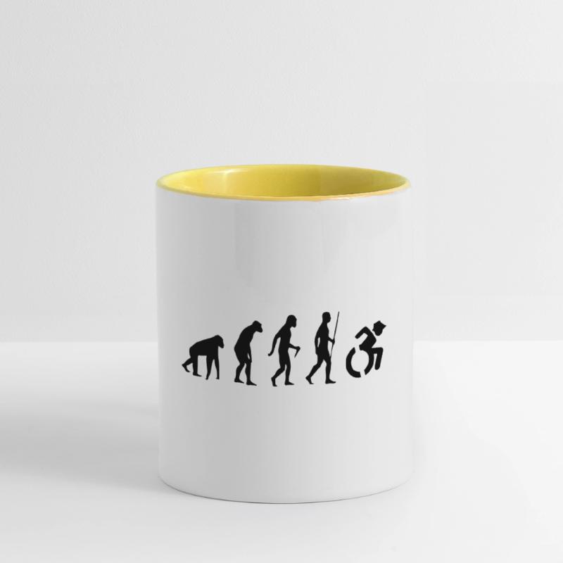 Fauteuil roulant Evolution. L’évolution du fauteuil roulant # Mug contrasté