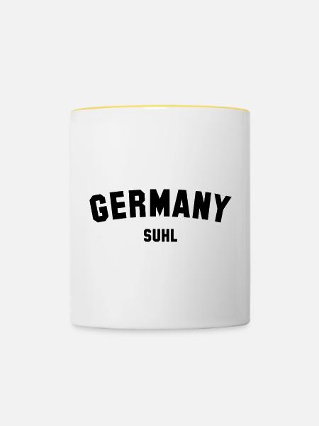 SUHL - Tasse zweifarbig - Weiß/Gelb
