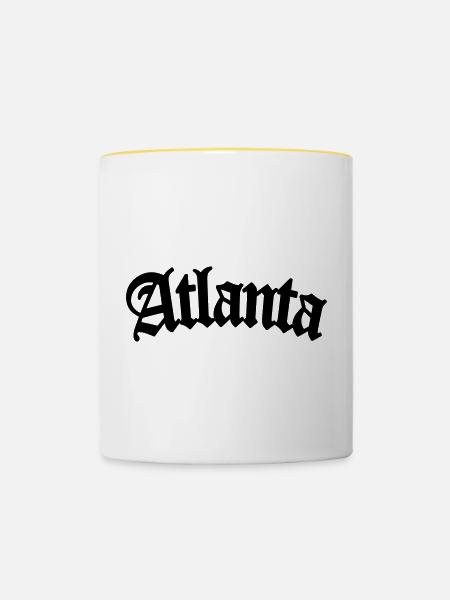 atlanta - Tasse zweifarbig - Weiß/Gelb