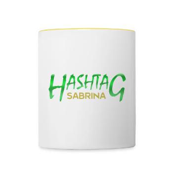 Hashtag 2 Social Media SABRINA Sabrina - Tasse zweifarbig - Weiß/Gelb - Vorne