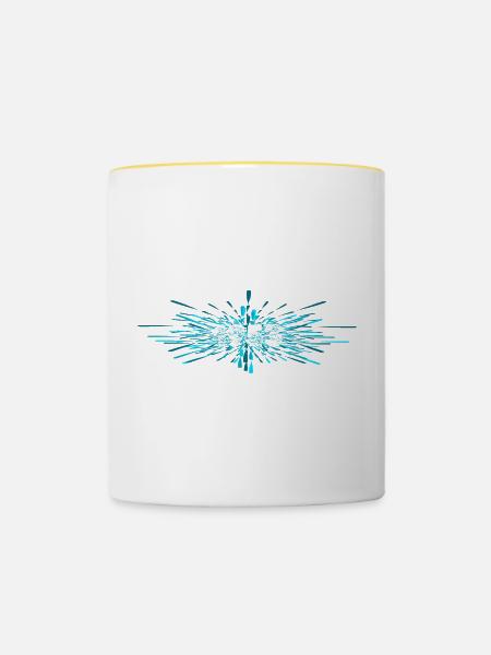 Wasser 1953 - Tasse zweifarbig - Weiß/Gelb