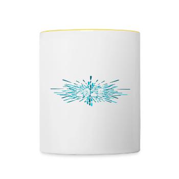 2025 - Mug contrasté - blanc/jaune - Devant