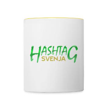 Hashtag Svenja - Tasse zweifarbig - Weiß/Gelb - Vorne