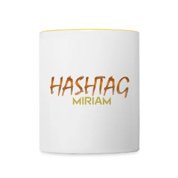 Cadeau pour Miriam - Mug contrasté - blanc/jaune - Devant