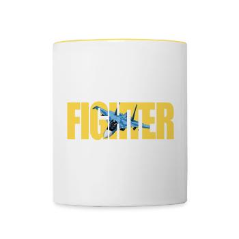 Chasseur Su-34 - Mug contrasté - blanc/jaune - Devant