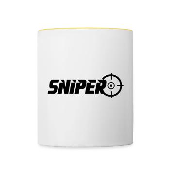 sniper - Contrasting Mug - white/yellow - Front