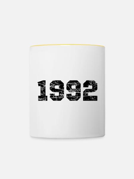1992 - Tasse zweifarbig - Weiß/Gelb