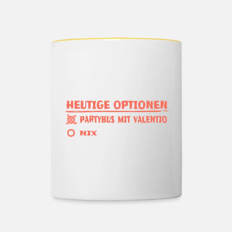 Valentina - Mug contrasté - blanc/jaune