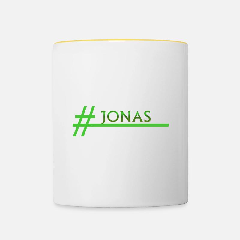 JONAS Jonas - Tasse zweifarbig - Weiß/Gelb