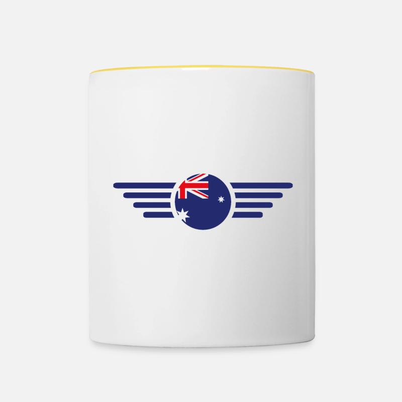 Australie - Mug contrasté - blanc/jaune