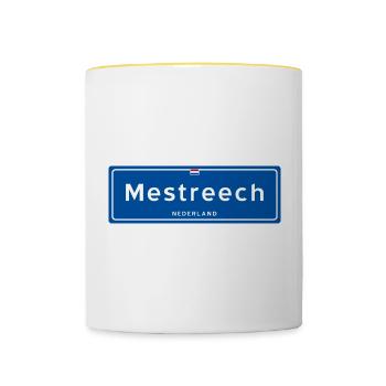 Mestreech (Maastricht) - Contrasting Mug - white/yellow - Front