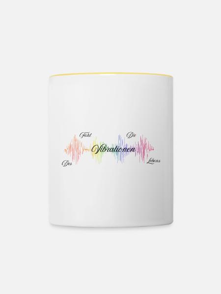 Vibration - Tasse zweifarbig - Weiß/Gelb