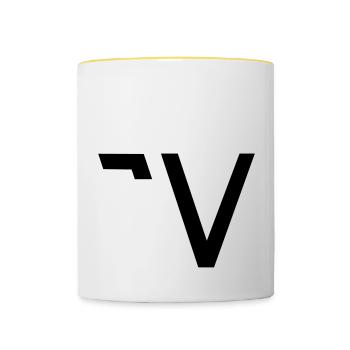 Vaurien-svg - Tasse zweifarbig - Weiß/Gelb - Vorne