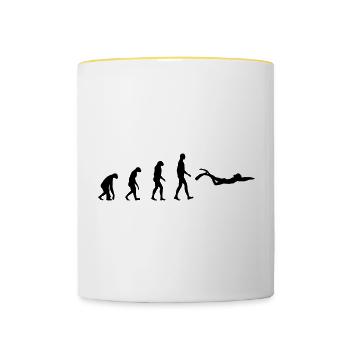 Diving - Tasse zweifarbig - Weiß/Gelb - Vorne