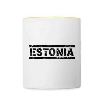 Estonia - Contrasting Mug - white/yellow - Front