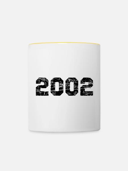 2002 - Tasse zweifarbig - Weiß/Gelb