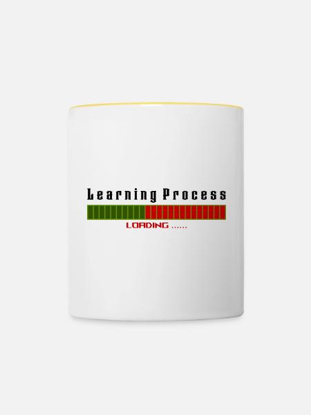 Learning Process Loading white shirt - Tasse zweifarbig - Weiß/Gelb