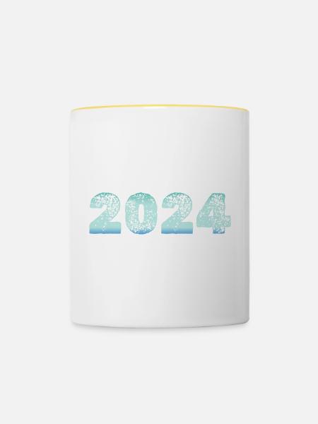 Cold 2024 - Tasse zweifarbig - Weiß/Gelb