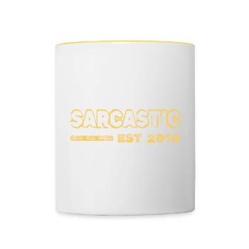 Sarcastic 2010 - Tasse zweifarbig - Weiß/Gelb - Vorne