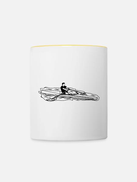 Ruderer - Tasse zweifarbig - Weiß/Gelb