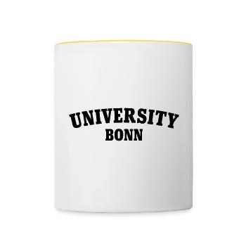 Université de Bonn - Mug contrasté - blanc/jaune - Devant
