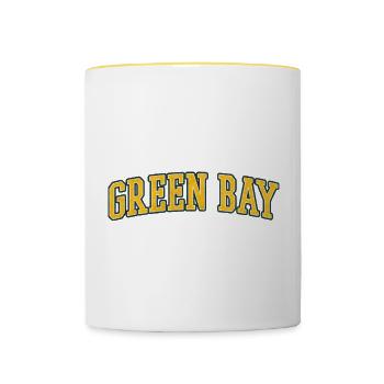 Green Bay Wisconsin - Tasse zweifarbig - Weiß/Gelb - Vorne