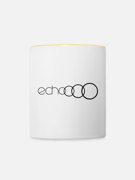 echoooo - Tasse zweifarbig - Weiß/Gelb
