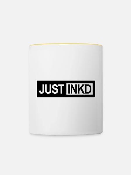 JUST INKD - Tasse zweifarbig - Weiß/Gelb
