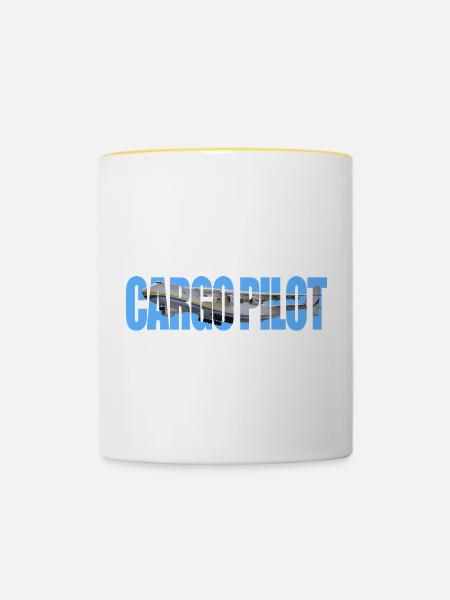 Cargo pilot An-225 - Tasse zweifarbig - Weiß/Gelb