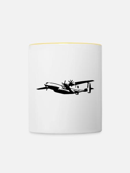 Antonov 22 - Tasse zweifarbig - Weiß/Gelb