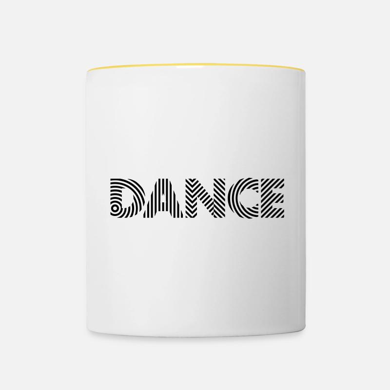 Dance - Hypno - Contrasting Mug - white/yellow