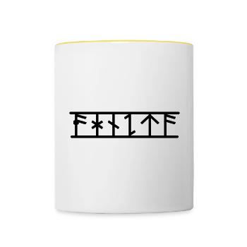 Agneta - Contrasting Mug - white/yellow - Front