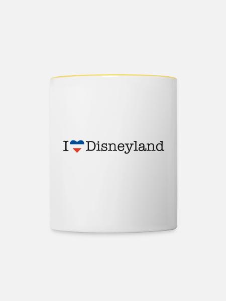 I love Disneyland - Tasse zweifarbig - Weiß/Gelb