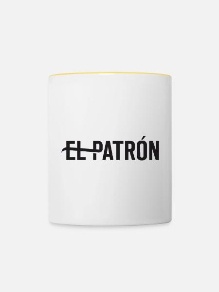 El Patrón – Latino Style Print - Tasse zweifarbig - Weiß/Gelb
