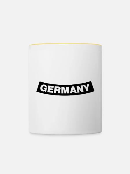Germany Chapter Element (JGA MC-Rocker-Design) - Tasse zweifarbig - Weiß/Gelb