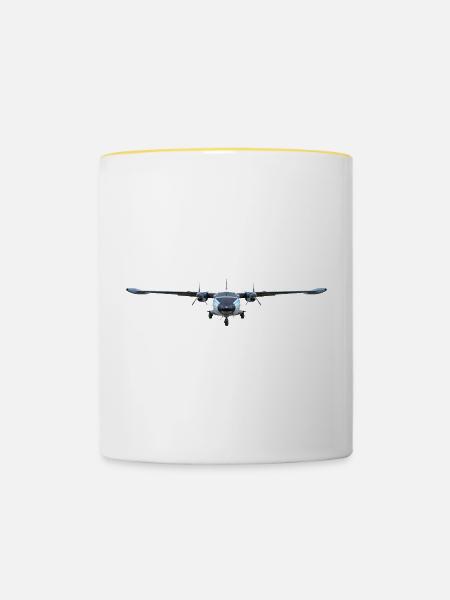 L-410 - Tasse zweifarbig - Weiß/Gelb
