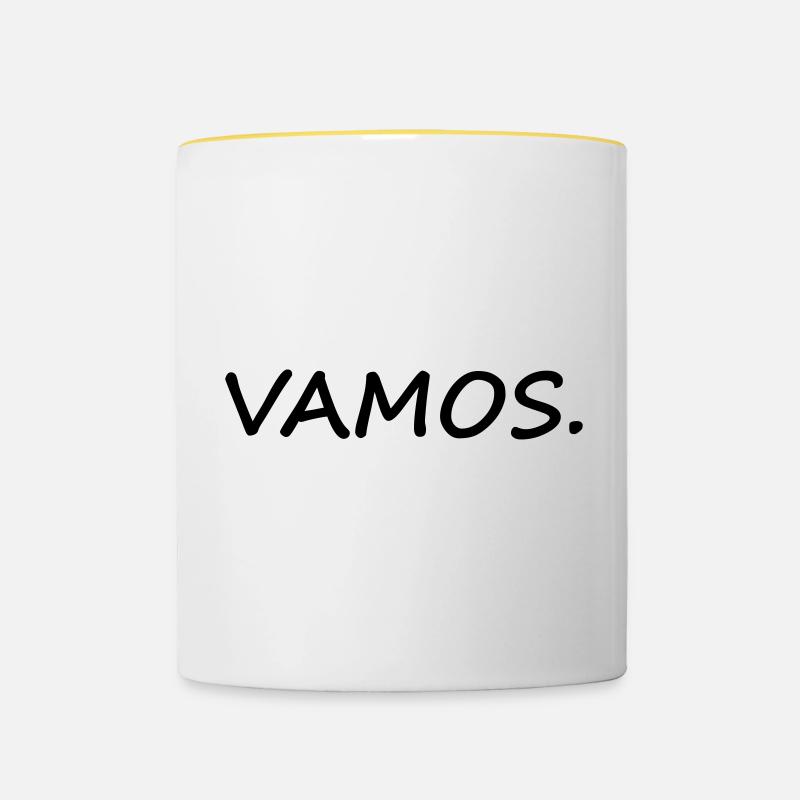 VAMOS - Tasse zweifarbig - Weiß/Gelb