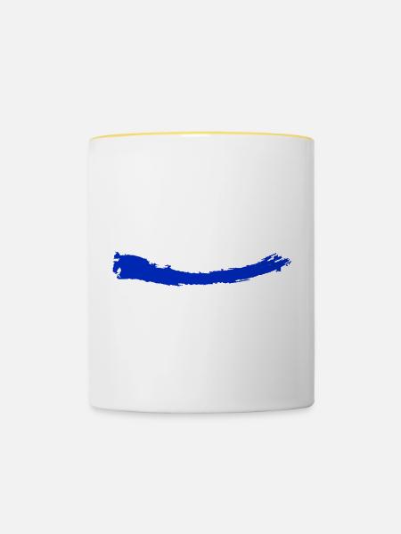 Pinsel | Brush | bleu - Tasse zweifarbig - Weiß/Gelb