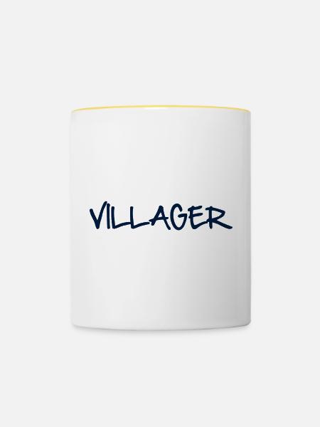 VILLAGER - Tasse zweifarbig - Weiß/Gelb