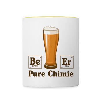 Pure chimie - Mug contrasté - blanc/jaune - Devant