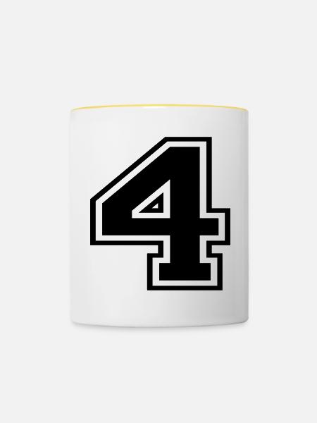 4 - Tasse zweifarbig - Weiß/Gelb