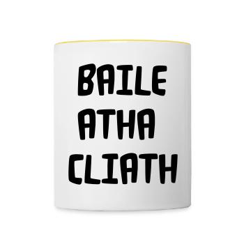 Baile Atha Cliath - Contrasting Mug - white/yellow - Front