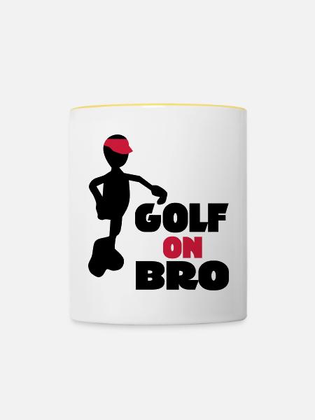 golf - Tasse zweifarbig - Weiß/Gelb