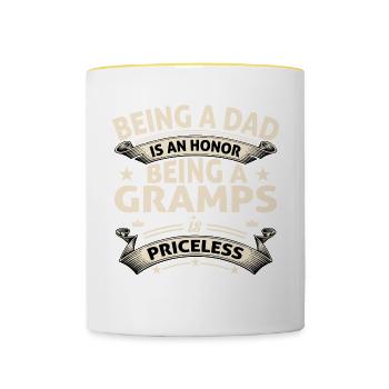 BEING A GRAMPS - Contrasting Mug - white/yellow - Front