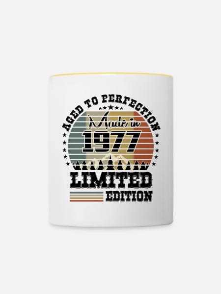 1977 Limited Edition - Tasse zweifarbig - Weiß/Gelb
