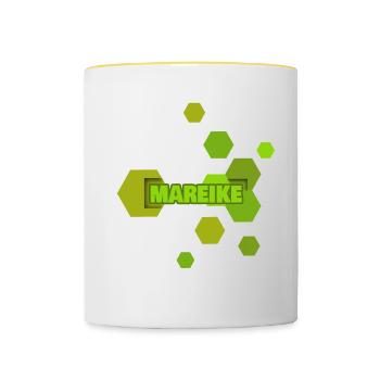 Camouflage Mareike - Contrasting Mug - white/yellow - Front