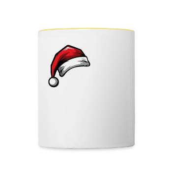 51 Zahl Weihnachten - Tasse zweifarbig - Weiß/Gelb - Vorne