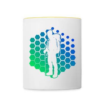 Climber Bouldering Boulder Climber Climbing - Contrasting Mug - white/yellow - Front
